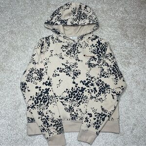 Women's Champion Cropped Athletic Hoodie Animal Print Sweatshirt Size LARGE